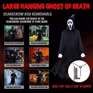 Scary Ghostface Halloween Decorations Outdoor Flying Scream & Scarecrow Decorative Set - Product Image 4