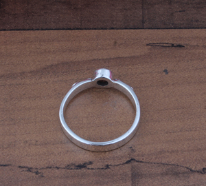 925 Sterling <b>Silver</b> Bezel Setting Red Garnet Gemstone Brilliant Cut Handmade Classic <b>Boho</b> Dainty Solitaire Wedding <b>Ring</b> - Product Image 4
