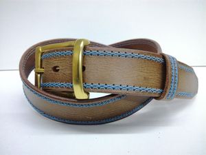 Cinturones de Cuero 100% Originales y Duraderos con Hebilla, Cinturón Ligero y Ecológico Hecho a Mano con Piel de Animal Real, Cinturón para Hombre de Estilo Formal - Product Image 3