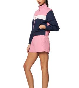 Chaqueta de moda de talla grande personalizada para mujer, cortavientos impermeable informal de otoño, tela estampada de nailon, suministro al por mayor - Product Image 5
