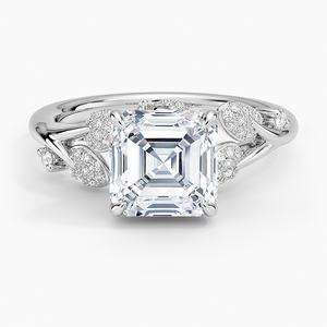 แหวน BOJ รุ่น 033 ทรง Asscher Cut เงินแท้ 925 ประดับเพชรและเคลือบโรเดียม แหวนแต่งงาน 2 กะรัต สี D ความสะอาด VVS1 โมอิสซาไนต์ รับรองโดย GRA - Product Image 1