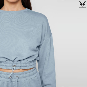 Ensemble de survêtement deux pièces pour femme, haut court et pantalon de jogging, pour le sport, les loisirs et les voyages - Product Image 5