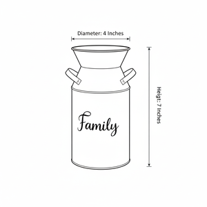 Vase en métal galvanisé Headway avec motifs, style antique rétro, pot de fleurs rustique vintage, porte-fleurs rustique, décoration ferme - Product Image 6