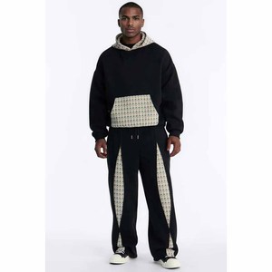 OEM Manufacturer Custom Hoodies Sweat Pants Suit <b>Oversized</b> Tracksuit Zipper Pearl <b>Sweatpants</b> and Hoodie Set Men - Product Image 1