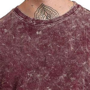 Nouveau design 2026 – T-shirts homme délavés à l'acide avec logo personnalisé – Vente en gros de T-shirts homme délavés à l'acide confortables - Product Image 6