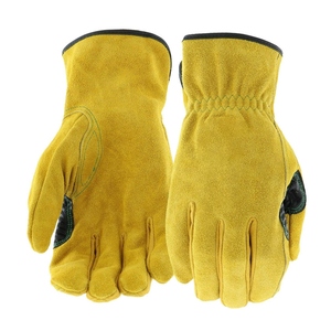 Guantes de Trabajo de Cuero Vacuno de Primera Calidad, Resistentes a la Abrasión, para Jardinería, con Puño Elástico - Product Image 1