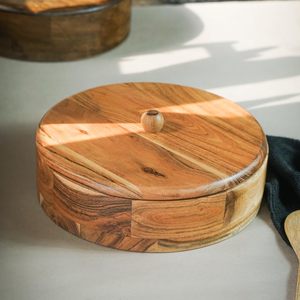 Olla para Servir Comida Caliente con Tapa, Diseño Moderno, para Hogar, Hotel y Restaurante, para Servir Chapati, Decorativa, Tamaño Personalizado, de Madera - Product Image 3
