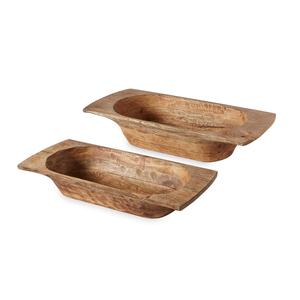 Dough Bowl <b>Set</b> Rustic Wooden <b>Serving</b> & Decorative Bowl <b>Set</b> for Home Décor - Product Image 1