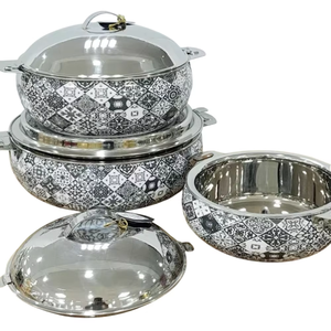 Luxury Gold Plated Casserole With Stainless Steel Cover Round Design Three Legs Metal Pot With Lid Decorative Handles - Product Image 6
