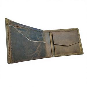 Monedero de bolsillo de cuero genuino personalizado, billetera para caballeros, absorbente de sudor y 100% ecológico, monedero Original de piel de animal, billetera para hombre - Product Image 4