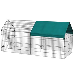 Recinto per Animali Domestici da Interno/Esterno Verde Solido da 87 Pollici con Tetto per Conigli, Galline, Cincillà, per Uso in Soggiorno - Product Image 1