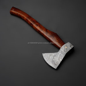 Hache en acier de Damas avec manche en bois de rose, lame forgée, outil de fendage du bois de chauffage pour le camping en plein air - Product Image 6