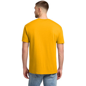 เสื้อยืด OEM Jerzees Style ผ้าคอตตอนผสมโพลีเอสเตอร์ 50/50 ขายส่งจำนวนมาก เสื้อยืดเปล่าแบบ unisex สั่งทำโลโก้ได้ DDP สีเหลือง - Product Image 2