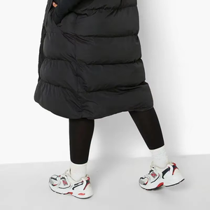 Veste longue matelassée pour femme, design haut de gamme, résistante à l'eau, rembourrage en polyester, veste à capuche chaude - Product Image 5