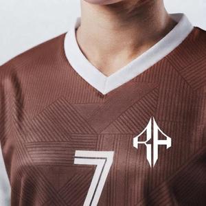 Camiseta de Fútbol para Mujer, con Logotipo Blanco, 100% Poliéster, Impresión por Transferencia de Calor, Manga Corta, Transpirable y de Secado Rápido - Product Image 5
