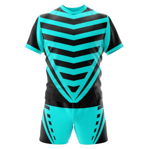 Hot <b>Sale</b> Custom Rugby Uniform Set Unisex Breathable Quick Dry Eco-Friendly Anti-Bacterial 100% Polyester Plus Size Elastic Waist - Product Image 2