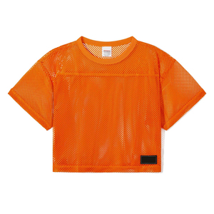 White Mesh Crew Neck Short Sleeve <b>T</b>-<b>Shirt</b> Unisex Loose Fit Breathable Summer Top Solid Color Pullover Sportswear - Product Image 4