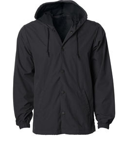 Veste coupe-vent unisexe personnalisée, imperméable, légère, pour l'extérieur, avec capuche et col montant, rembourrée en coton - Product Image 4