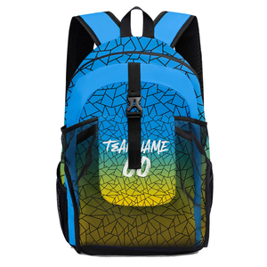 Sac à dos de sport tie-dye personnalisable unisexe en nylon 20-36L avec fermeture éclair, sangles réglables, poches en maille, style décontracté - Product Image 6