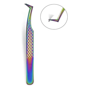 Ensemble professionnel de 5 pinces à épiler en acier inoxydable de précision durables pour extensions de cils, pointes droites, courbées et angulaires pour la beauté - Product Image 4