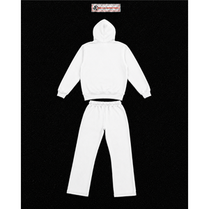 Conjunto Deportivo Personalizado para Hombre, Sudadera con Capucha y Pantalones Jogger Blancos, Logotipo Impreso, Ropa Deportiva Casual, Venta al Por Mayor OEM - Product Image 6