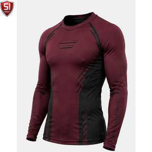 Unisex <b>Long</b> <b>Sleeve</b> Rash Guard <b>Compression</b> <b>Shirt</b> Printed Quick Dry Spandex/Polyester Sports Bodysuit Lightweight Activewear - Product Image 3