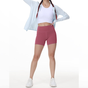 ชุดโยคะขาสั้นพร้อมผ้าสไปเด็กซ์ยืดหยุ่นสำหรับผู้หญิง - Product Image 5