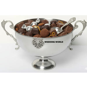 Tazón de Chocolate de Metal Plateado Martillado, Última Colección de Ramadán, Tazón de Chocolate de Metal Decorativo de Diseño Elegante - Product Image 6