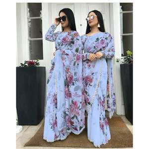 ชุดผ้าซิ่นพิมพ์ดิจิตอลลายดอกไม้ชุดงานพิมพ์ลายดอกไม้พร้อมท้องฟ้าที่ไม่มีการเย็บ - Product Image 1