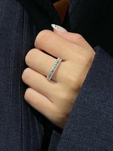 แหวนเพชรทรงเหลี่ยมมรกต 1.50 กะรัต เพชรเพาะเลี้ยงในห้องปฏิบัติการ แหวนนิรันดร์ทองคำขาว 14K ครึ่งวงแหวนนิรันดร์ แหวนแต่งงานแบบซ้อนได้ เพชร CVD - Product Image 4