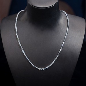 Collar de Tenis de Diamantes en Plata y Oro Hecho a Mano de Calidad Premium para una Elegancia Atemporal Disponible a Precio de Fábrica - Product Image 3
