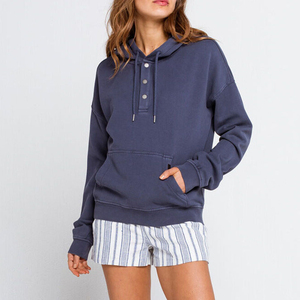 Sweat à capuche OEM surdimensionné 100 % coton molletonné pour femme, design épaules tombantes, idéal pour l'hiver, avec option de vente en gros OEM - Product Image 4