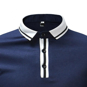 เสื้อโปโลผ้าฝ้าย100% สำหรับผู้ชายเสื้อโปโลปักลายแบบมีสไตล์ขนาดพลัสไซส์ - Product Image 4