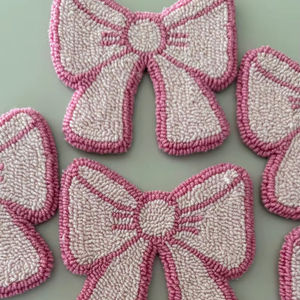 Posavasos Portátiles Hechos a Mano con Cuentas de MS HANDICRAFT - Regalos Religiosos y de Iglesia Clásicos con Base de Poliéster (4x4 Pulgadas) - Product Image 2