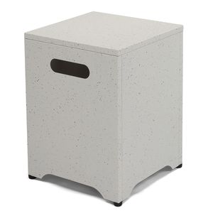 Tavolino da Giardino Quadrato 41*41*53.5cm in Ferro Effetto Marmo per Stoccaggio Gas, Tavoli da Esterno - Product Image 6