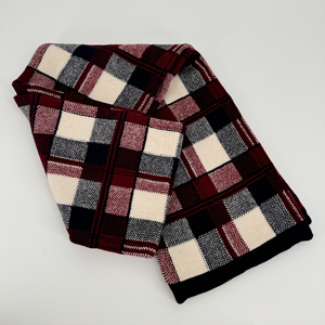 ODM/OEM Custom Pattern Jacquard Checked Plaid Scarf Winter Wool Knit Fashion Classic Design Warm Soft Traditional <b>Shawls</b> - Product Image 3