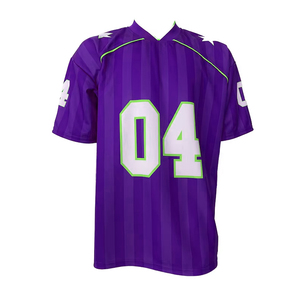 Men Blue Striped Number Print Football Jersey V Neck Short Sleeve Oversized <b>Soccer</b> Shirt Custom Wholesale Streetwear T Shirt - Product Image 6