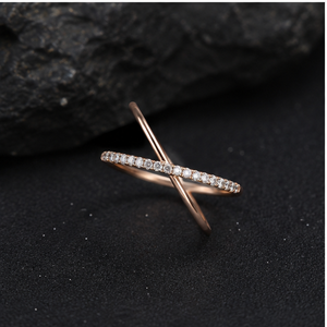Minimalist 14K Gold Moissanite Diamond <b>Ring</b> With Round Brilliant Cut Geometric Design For Everyday Wear Anniversary <b>rings</b> Gifts - Product Image 4