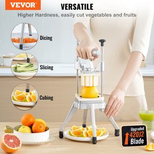 Commercial Stainless Steel Vegetable Cutter 4 Blades 1/4\" 3/8\" 1/2\" 6-wedge Slicer Chopper Dic for Fruits and French Fries - Product Image 2