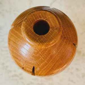 Jarrón de Piso Artesanal de Madera Natural y Bambú con Cuatro Diseños Únicos Recortados, Decorativo para Bodas - Product Image 4