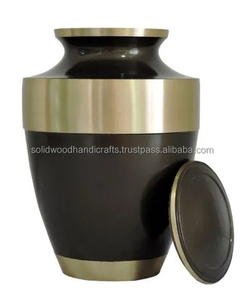 Vente chaude de haute qualité belle conception en laiton adulte urnes funéraires pour cendres urnes faites à la main urnes funéraires - Product Image 2