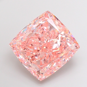 Diamant rose vif fantaisie taille coussin, cultivé en laboratoire, diamant non monté, 4,08 carats - Product Image 1