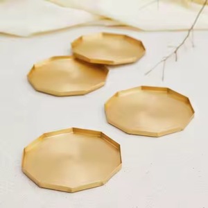 Premium Handmade Metal <b>Coaster</b> <b>Set</b> for Beverage Surface Protection and Luxury Home Styling - Product Image 1