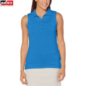 Polo de sport sans manches pour femme, tissu à absorption rapide - Product Image 1