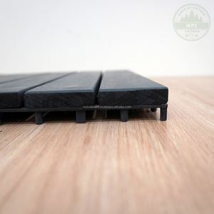 Carreaux de terrasse modernes à 6 lamelles en acacia gris pour balcon extérieur et cuisine-Techniques lisses - Product Image 3