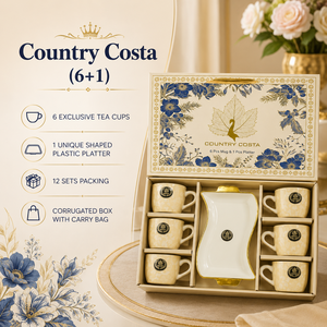 Juego de Tazas de Té de Melamina de Lujo con Diseño Floral, 7 Piezas, con Caja y Bolsa de Transporte, para el Día de la Madre y Año Nuevo - Product Image 5