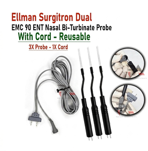 อุปกรณ์ผ่าตัดสแตนเลสแบบใช้ซ้ำได้ Ellman Surgitron Dual EMC 90 ENT Nasal Bi-Turbinate Probe Cord  ประกอบด้วยหัวตรวจ 3 ชิ้น และสายเชื่อมต่อ 1 ชิ้น - Product Image 3
