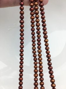 Perlas de Agua Dulce Marrones AAA de 5-6mm, Forma de Patata, Tono Natural, Perlas Sueltas para Joyería, Estilo de Diseñador, Venta al Por Mayor - Product Image 2