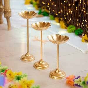 Soporte Taj de Latón Duradero para Decoración de Puja y Hogar, Ideal para Uso Interior en Diwali, Juego de Portavelas y Urli, Más Vendido - Product Image 4