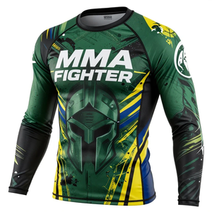 Rashguard Deportivo MMA de Diseño Personalizado, Rashguard de Manga Larga con Color Personalizado, Rashguard de Poliéster para Entrenamiento de MMA y Jiu Jitsu - Product Image 1